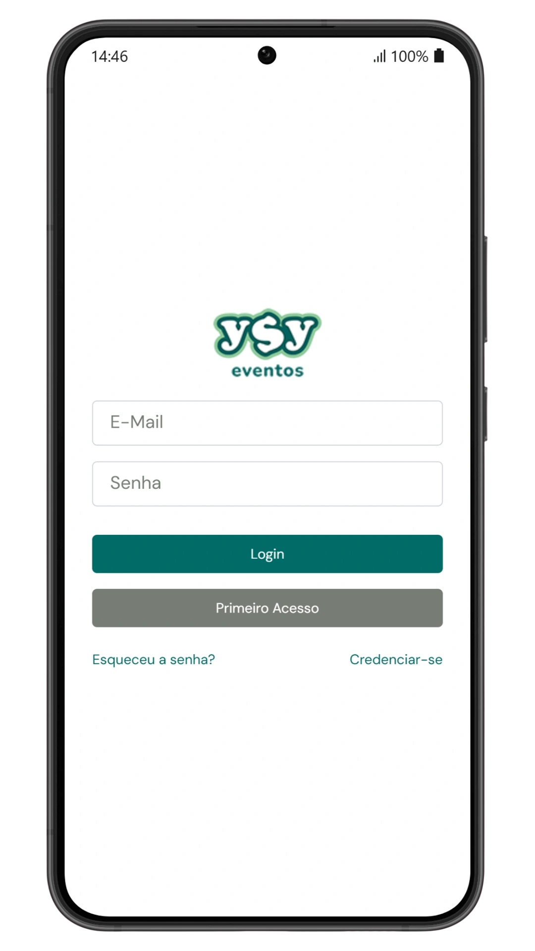 Tela do app YSY Eventos 01