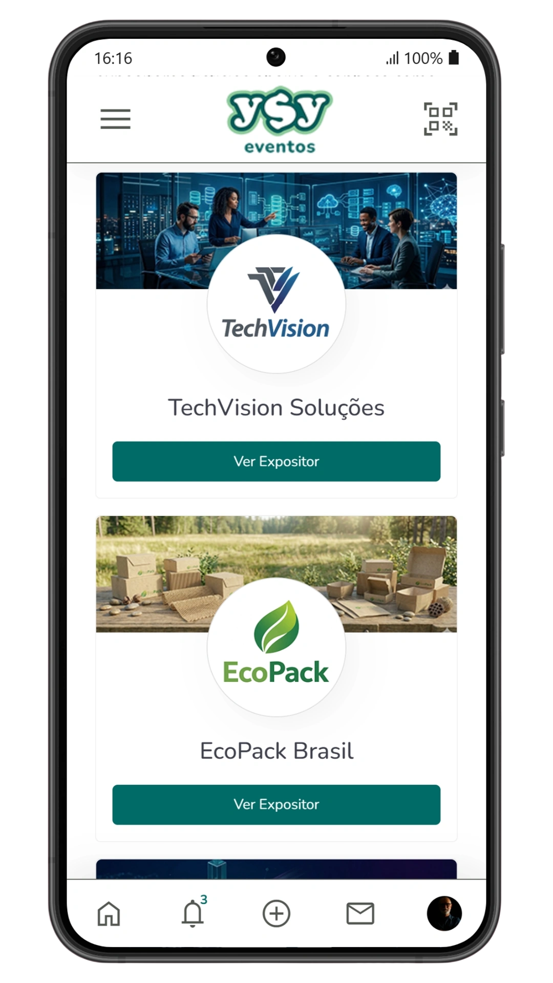 Tela do app YSY Eventos 06